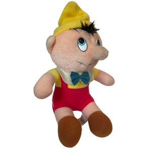 Vintage Pinocchio 1986 Walt Disney Classic Movie 10” Plush Stuffed Toy Boy Small